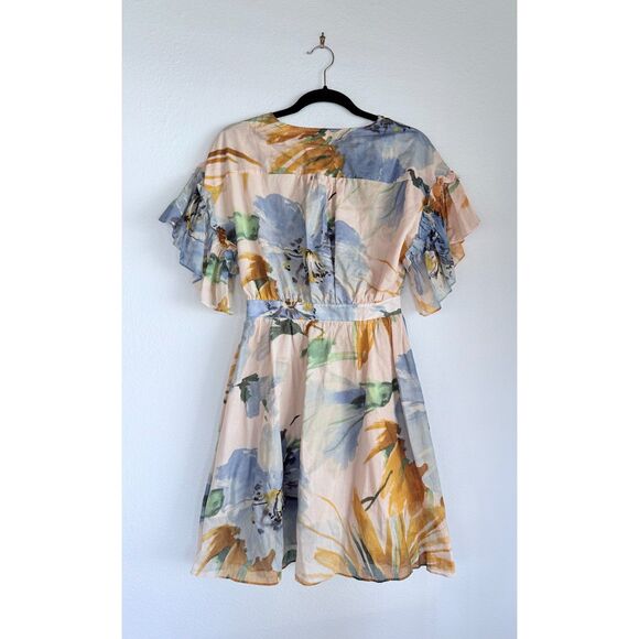 NWT TWINSET Actitude Hamal Cotton Muslin Wrap Style Watercolor Dress XS - Picture 8 of 16